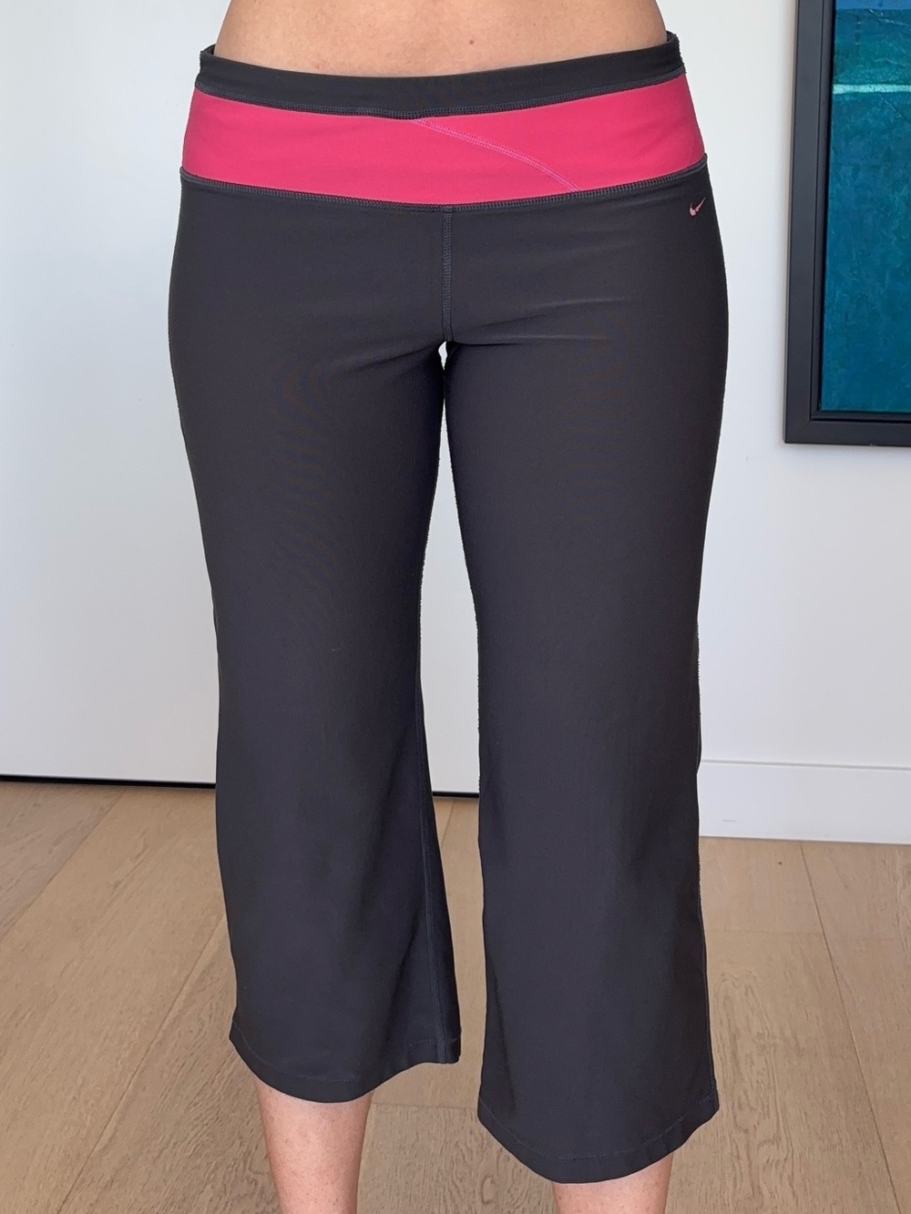 Y2k Nike Pink and Grey Capris